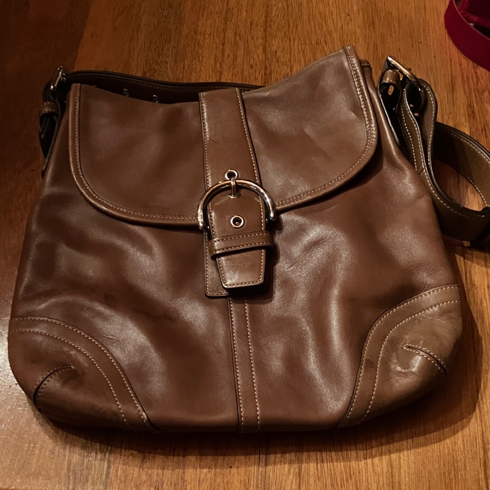 Coach British brown vintage Soho saddle bag